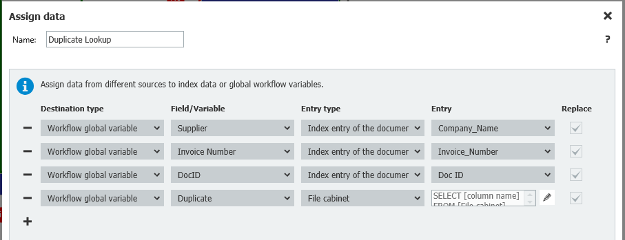 Dublette abfragen en
